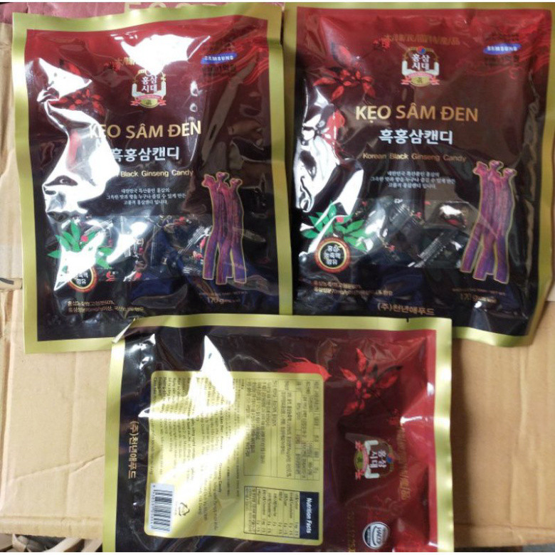 KẸO SÂM ĐEN HÀN QUỐC GÓI 170G
