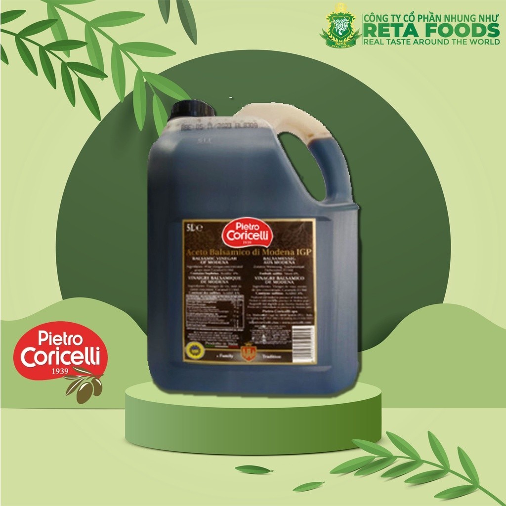 Giấm nho thơm/đen Pietro Coricelli Balsamico Vinegar of Modena  5L