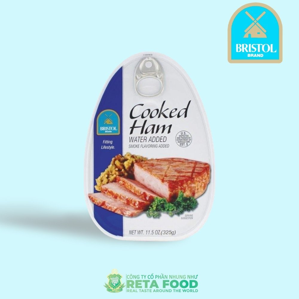 Thịt hộp Hà Lan Cao Cấp Bristol Cooked Ham 325gr