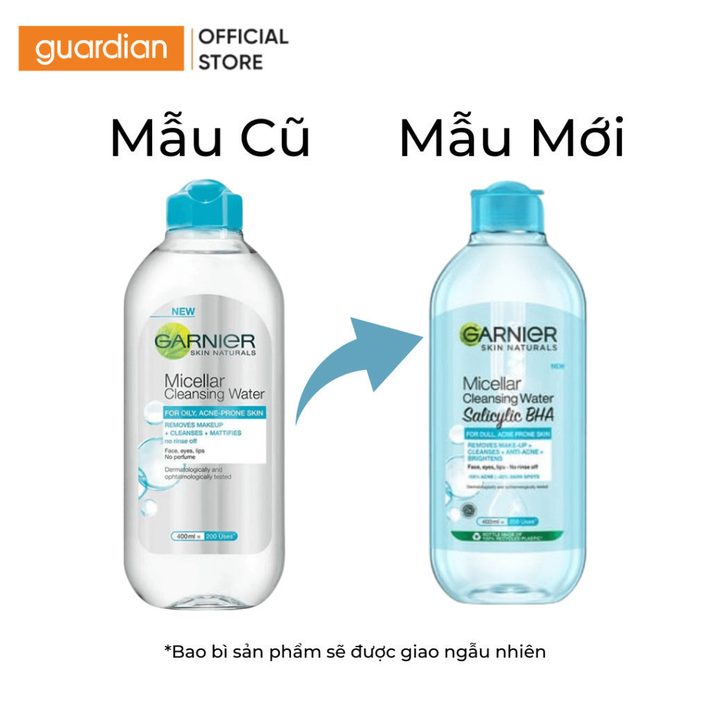 Ảnh Nước Tẩy Trang Cho Da Dầu Mụn Micellar Water Garnier Guardian 400Ml 2