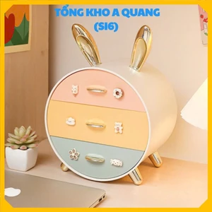 Kệ đựng mỹ phẩm 3 tầng hộp đựng đồ trang điểm cá nhân để bàn, KỆ ĐỰNG MỸ PHẨM TAI THỎ - MÃ: KEDUNGMYPHAM5