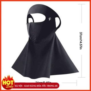 Khăn quàng cổ che nắng toàn mặt, chắn tia UV bảo vệ bằng lụa băng - tấm che mặt