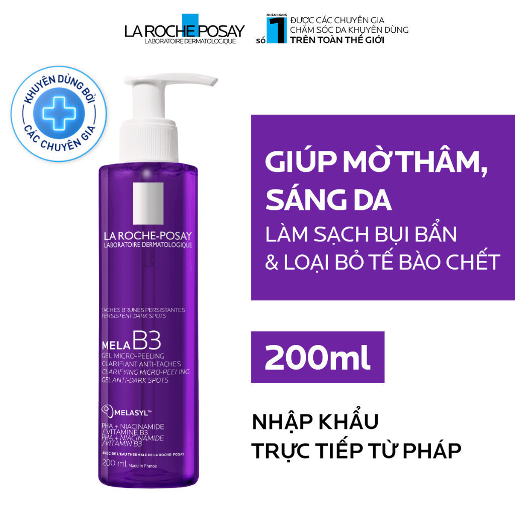 Ảnh Sữa rửa mặt mờ thâm sáng da La Roche-Posay Mela B3 Clarifying Micro-Peeling Gel 200ml 1