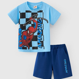 Đồ bộ thun tay ngắn người nhện Spider-Man Marvel bé trai Rabity 5596
