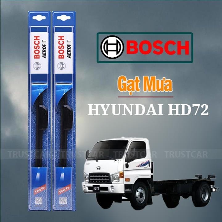 Gạt mưa xe tải HYUNDAI HD72 chất liệu silicon lưỡi cao su mềm cho khả năng gạt mưa êm ái, sạch sẽ, độ bền cao