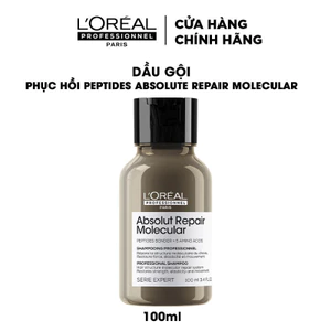 Dầu Gội phục hồi Peptides cho tóc hư tổn L'Oréal Professionnel Absolut Repair Molecular 100ml