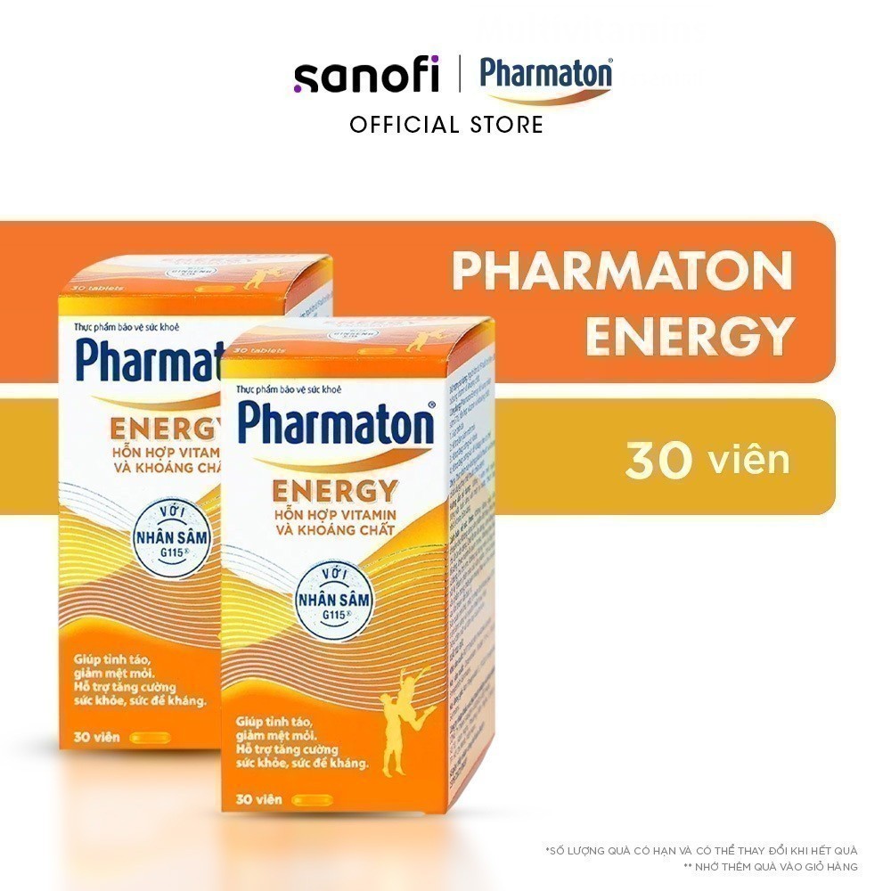 Ảnh Bộ 2 Lọ Thực Phẩm Bảo Vệ Sức Khỏe Pharmaton Energy 30 Viên/Lọ 1