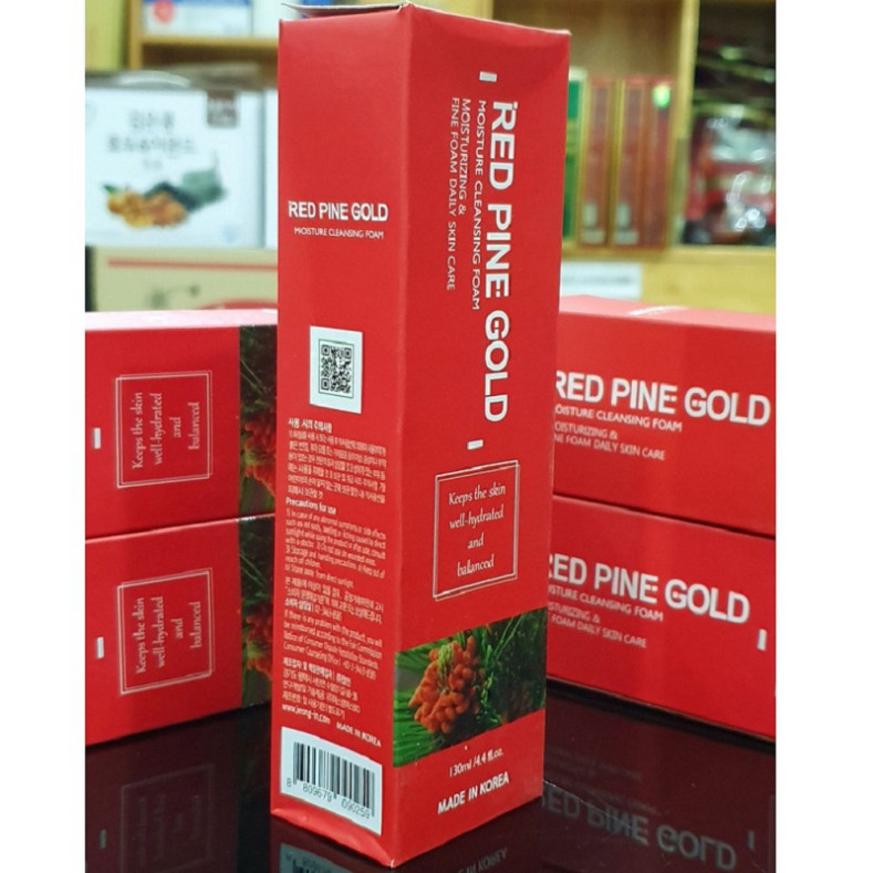 Sữa Rửa Mặt Tinh Dầu Thông Đỏ Red Pine Gold Moisture Cleansing Foam Hàn Quốc, Tuýp 130ml