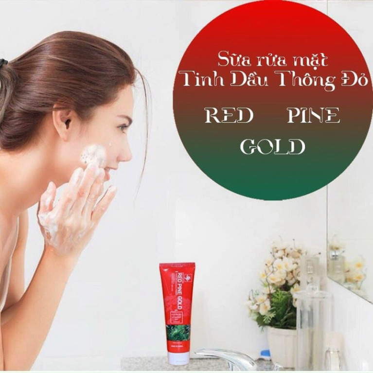 Sữa Rửa Mặt Tinh Dầu Thông Đỏ Red Pine Gold Moisture Cleansing Foam Hàn Quốc, Tuýp 130ml
