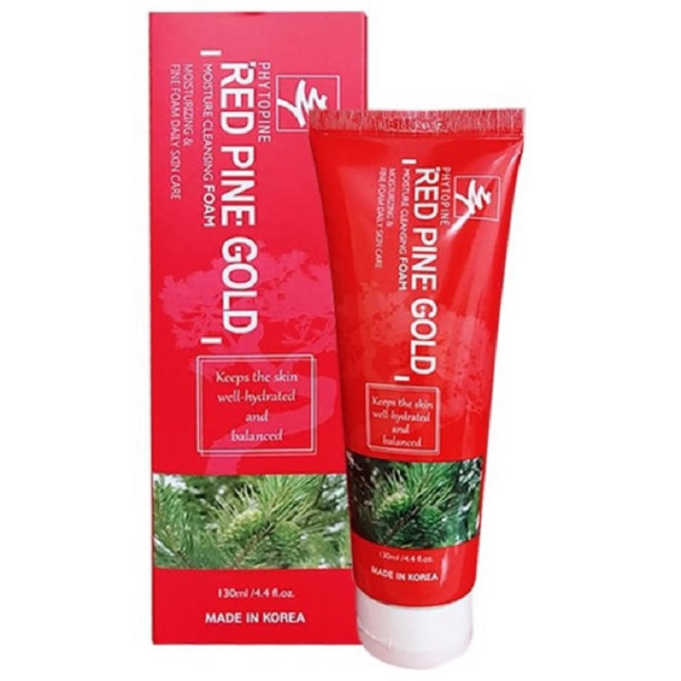 Sữa Rửa Mặt Tinh Dầu Thông Đỏ Red Pine Gold Moisture Cleansing Foam Hàn Quốc, Tuýp 130ml