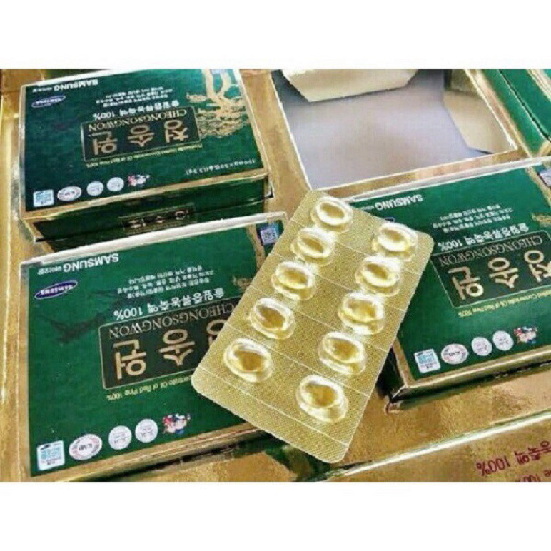[ Hàng Chính Hãng ] Tinh Dầu Thông Đỏ Cheongsongwon Hàn Quốc, Hộp Màu Xanh 180 Viên