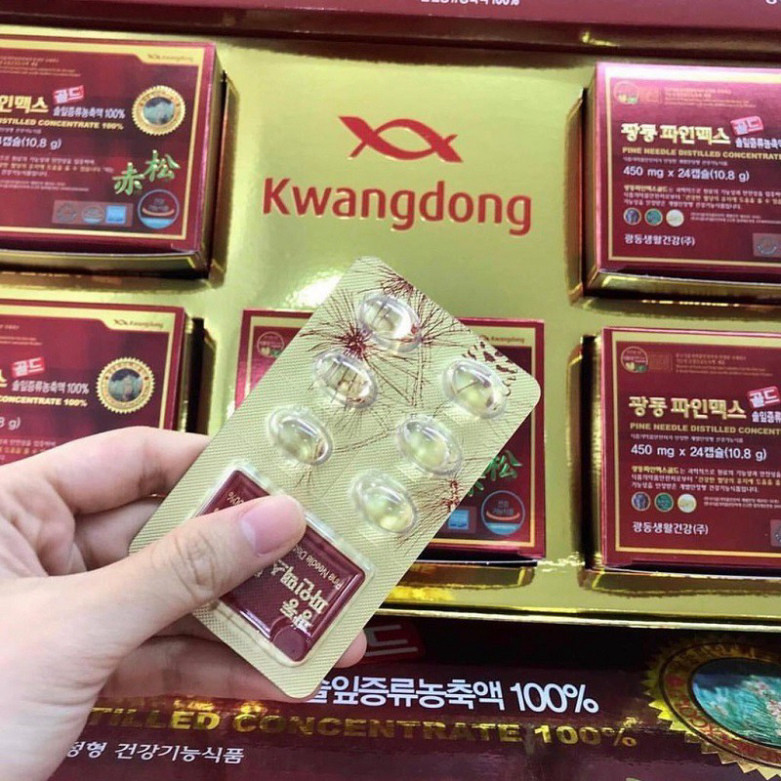 [ Chính Hãng ] Tinh Dầu Thông Đỏ Kwangdong Hàn Quốc, Hộp 120 Viên