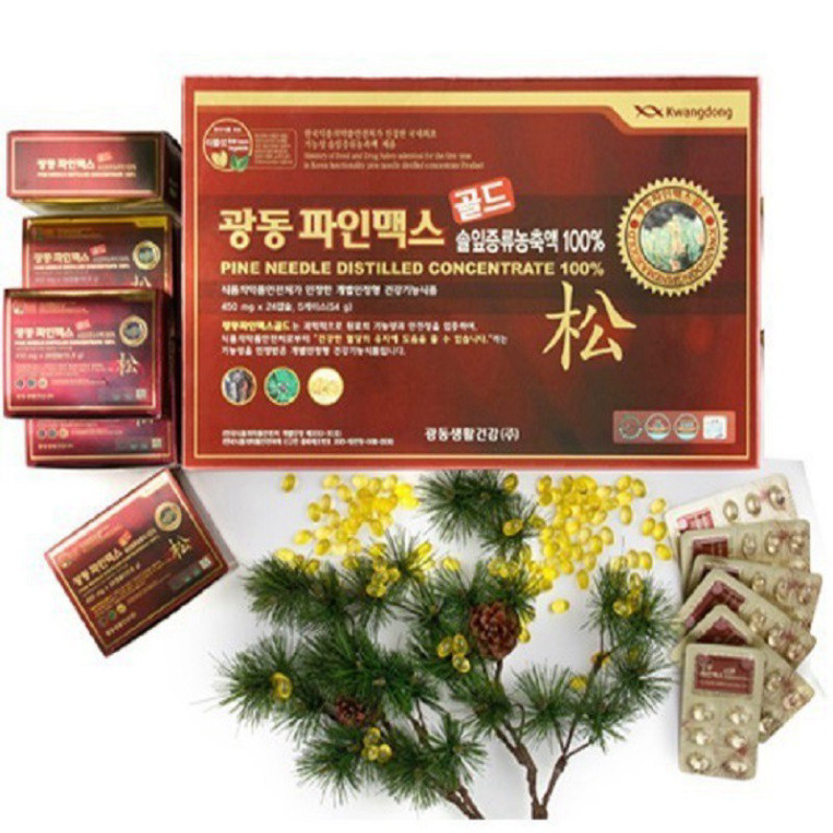 [ Chính Hãng ] Tinh Dầu Thông Đỏ Kwangdong Hàn Quốc, Hộp 120 Viên