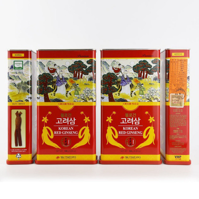 [ Hàng Chuẩn ] Hồng Sâm Củ Khô Hộp Sắt, Hộp Thiếc Daedong Hàn Quốc