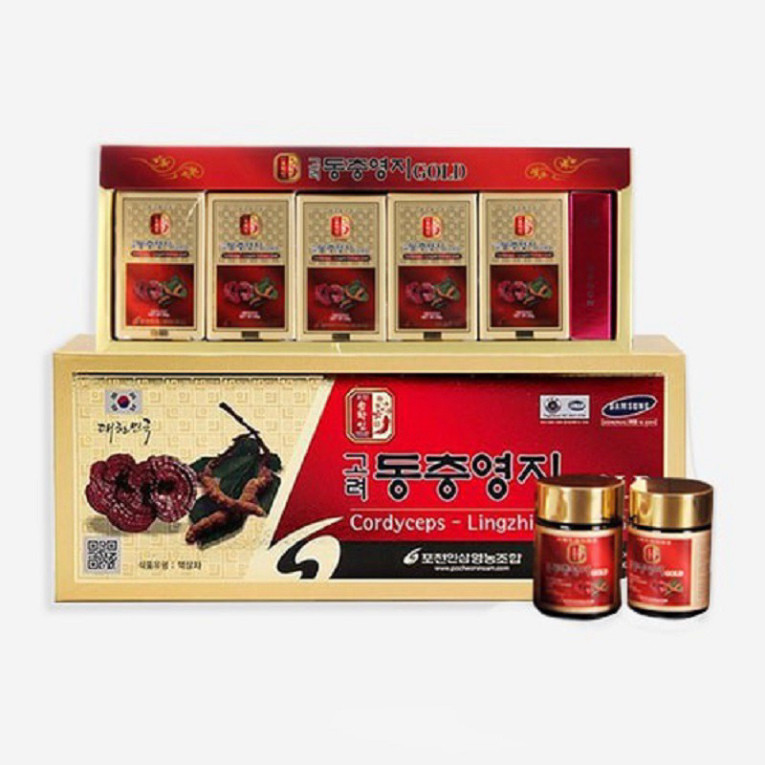 [ Chính Hãng ] Cao Linh Chi Đông Trùng Pocheon Hàn Quốc, Hộp 5 Lọ * 50gr