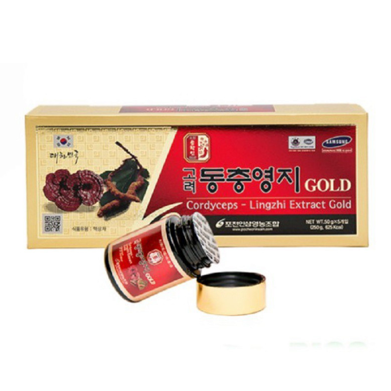 [ Chính Hãng ] Cao Linh Chi Đông Trùng Pocheon Hàn Quốc, Hộp 5 Lọ * 50gr