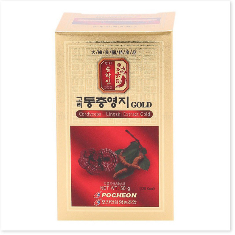 [ Chính Hãng ] Cao Linh Chi Đông Trùng Pocheon Hàn Quốc, Hộp 5 Lọ * 50gr