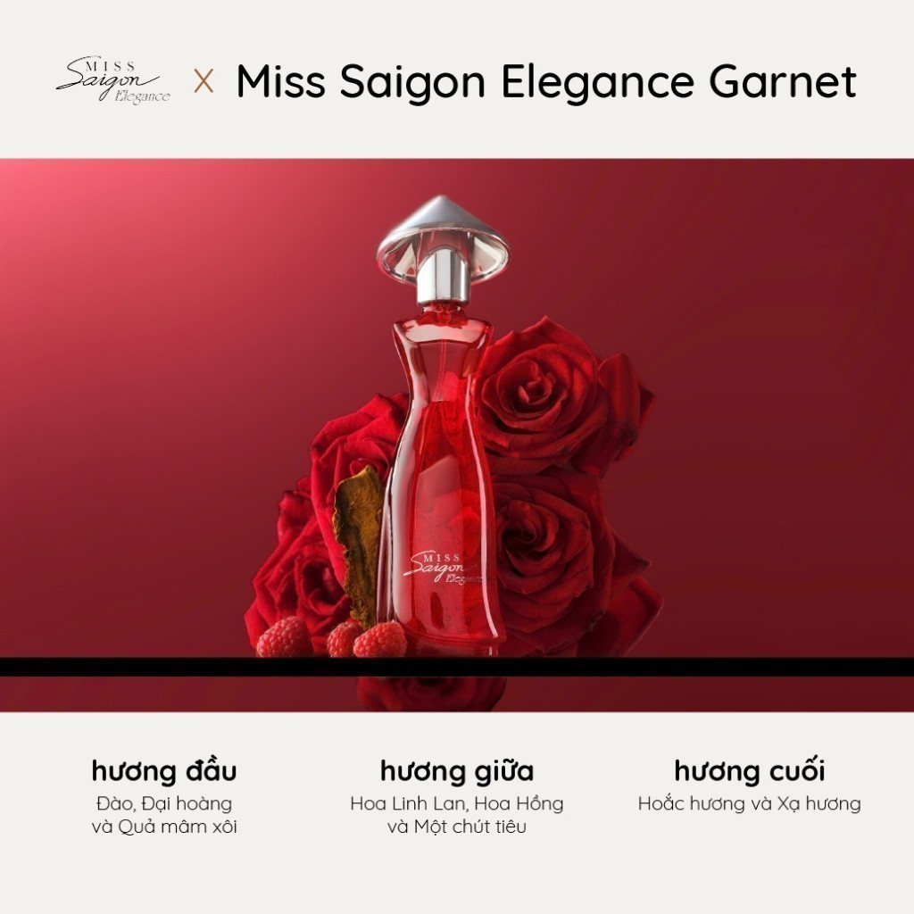 Ảnh Nước Hoa Miss Saigon Elegance Garnet 50ml - Hương nhẹ nhàng quyến rũ 1