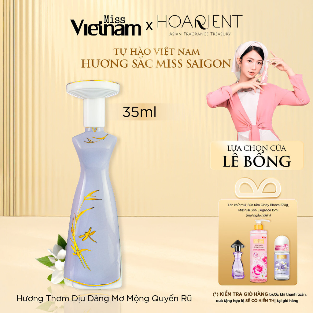 Ảnh Nước hoa nữ Miss Vietnam - Huế N32 - Hộp sứ tím EDP 35ml 1
