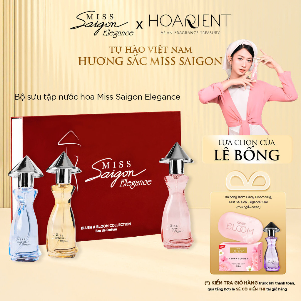 Ảnh Bộ sưu tập nước hoa Miss Saigon Elegance Blush & Bloom 15ml x 3 1