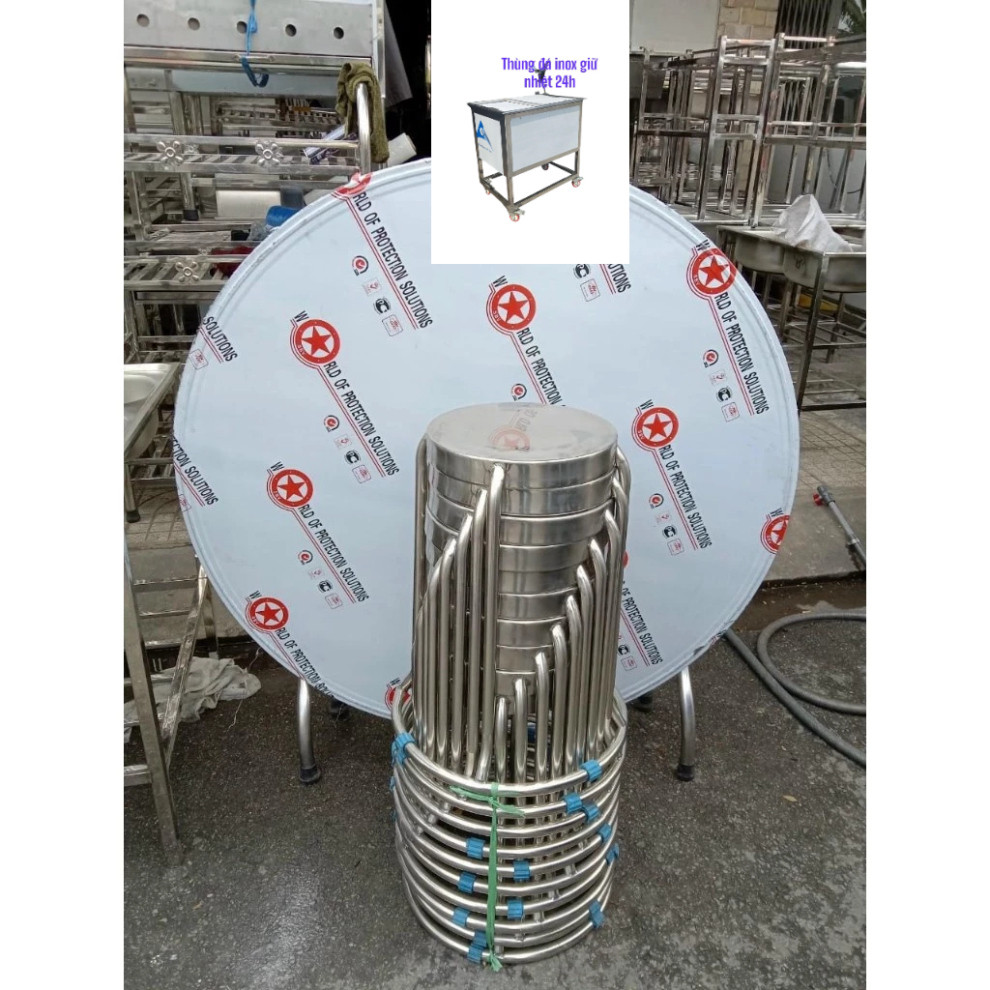 Ghế đôn kiềng inox ngồi bàn ăn bền đẹp chắc chắn cho tiệc cưới, tân gia, nhà hàng, quán ăn