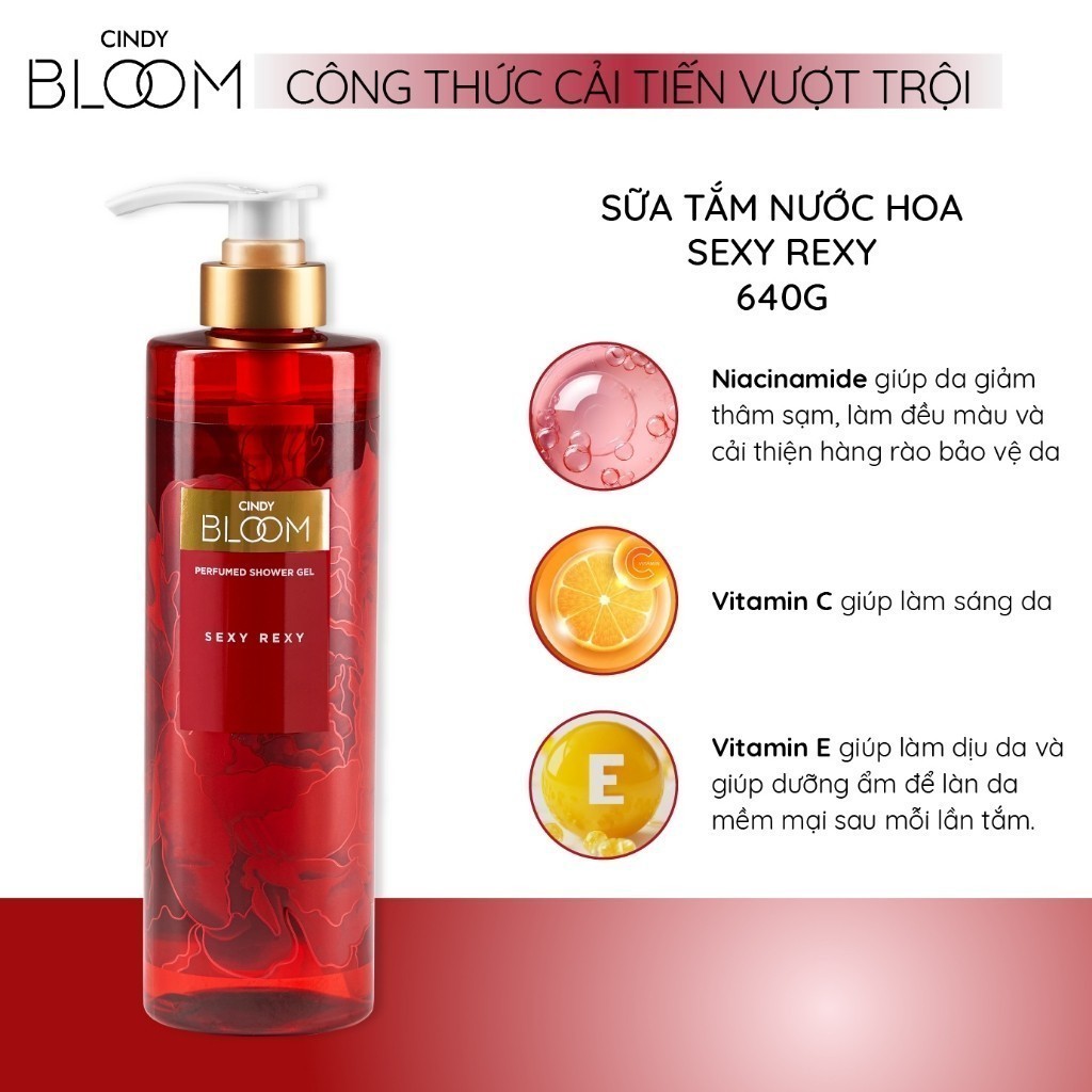 Ảnh Sữa tắm nước hoa Cindy Bloom Sexy Rexy hương gợi cảm quyến rũ 640g 2