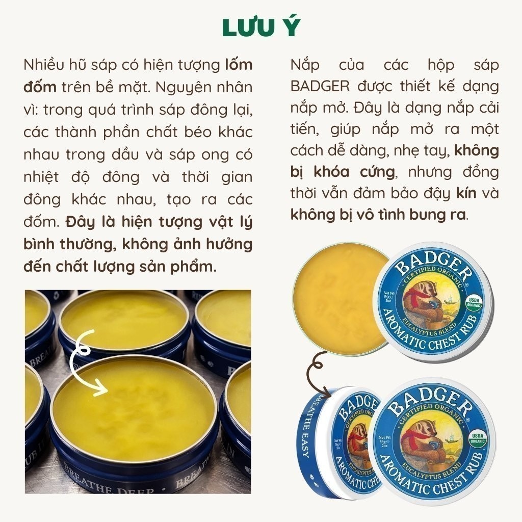 Ảnh Sáp dầu hữu cơ dưỡng da em bé BADGER Baby organic balm dưỡng ẩm cho da khô, ngừa hăm an toàn cho trẻ sơ sinh – 21g 56g 3
