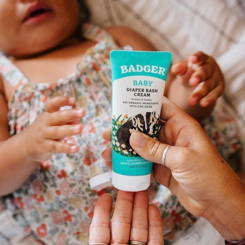 Ảnh Kem chống hăm tã cho bé BADGER Diaper Cream thành phần hữu cơ và khoáng chất an toàn cho mông trẻ sơ sinh 87mL 2