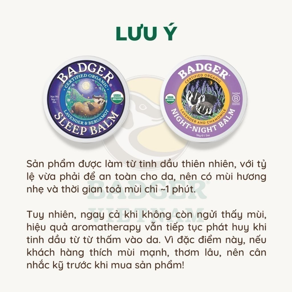 Ảnh Sáp dầu hữu cơ ngủ ngon BADGER Night Night organic balm giúp dễ ngủ an toàn cho em bé trẻ sơ sinh từ 6 tháng - 21g 3