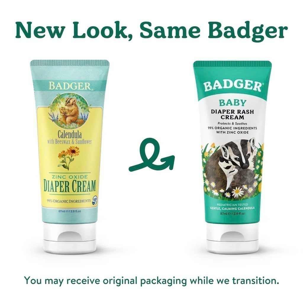 Ảnh Kem chống hăm tã cho bé BADGER Diaper Cream thành phần hữu cơ và khoáng chất an toàn cho mông trẻ sơ sinh 87mL 1