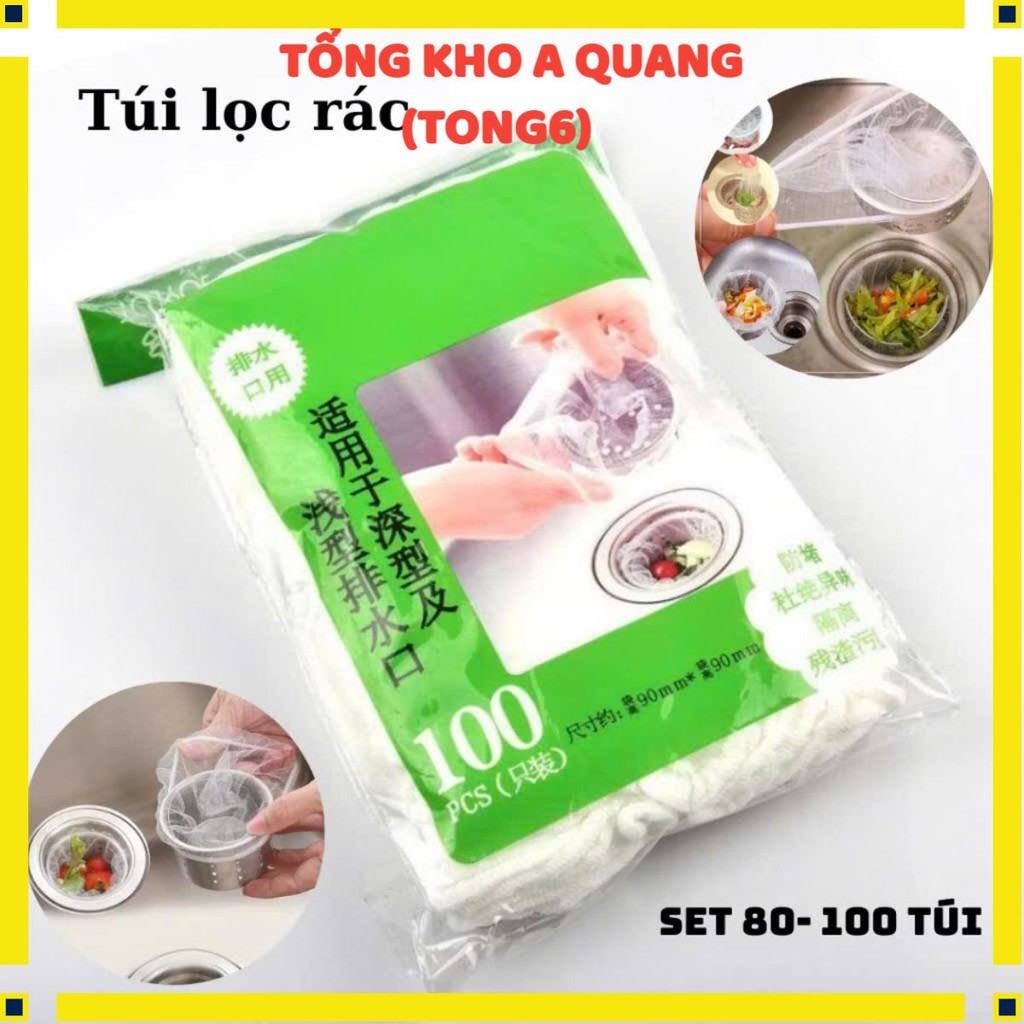 (COMBO 5) Set Túi Lưới Lọc Rác Co Giãn Tiện Lợi,Combo 100 Túi Lọc Dùng 1 Lần Không Tắc Nghẽn - TÚI LỌC RÁC BỒN RỬA CHÉN