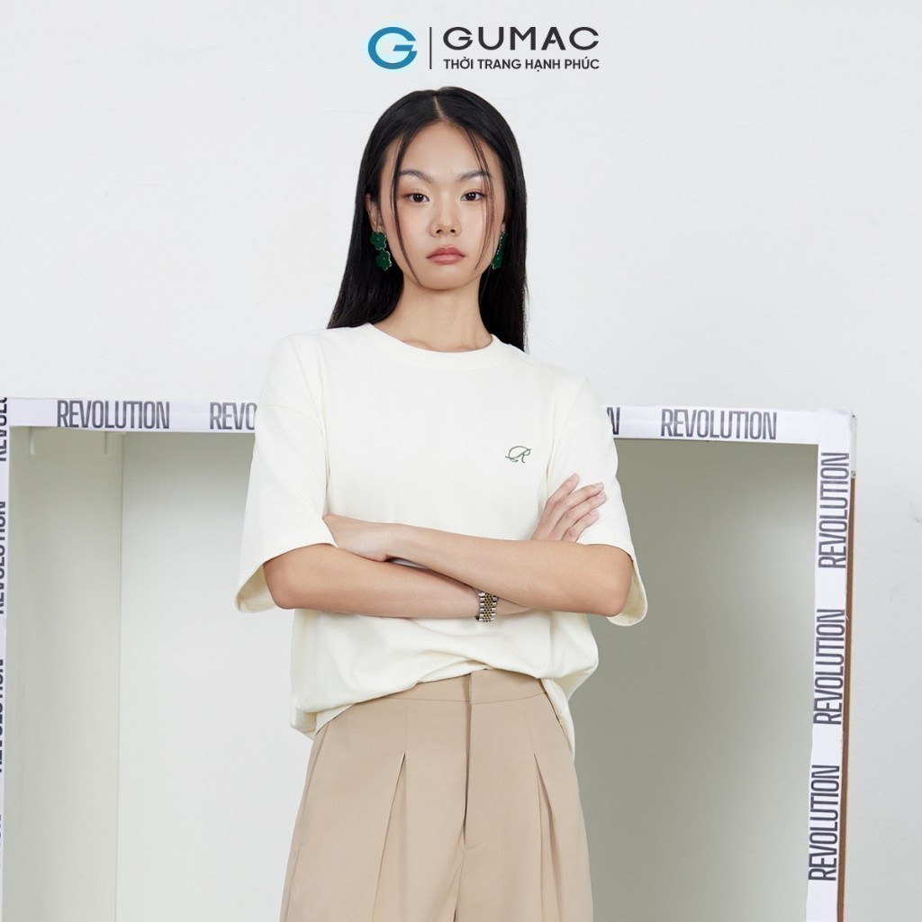 Ảnh Áo thun thêu R thời trang Gmorning - GUMAC YATE12072 1