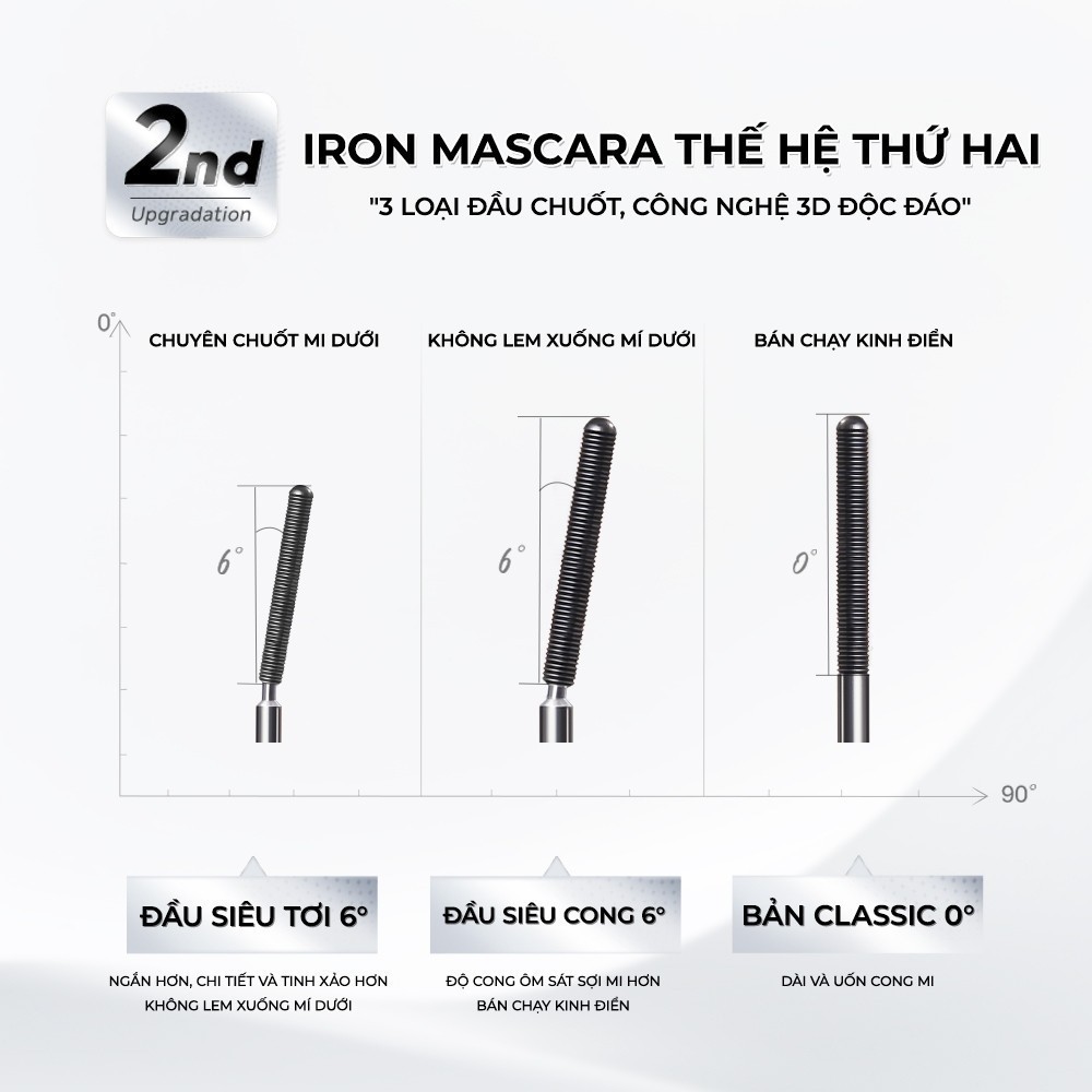 Ảnh Mascara Chuốt Mi JUDYDOLL Dày Dài Siêu Cong Lâu Trôi Chống Thấm Nước Suốt 24h Curling Iron Mascara 3