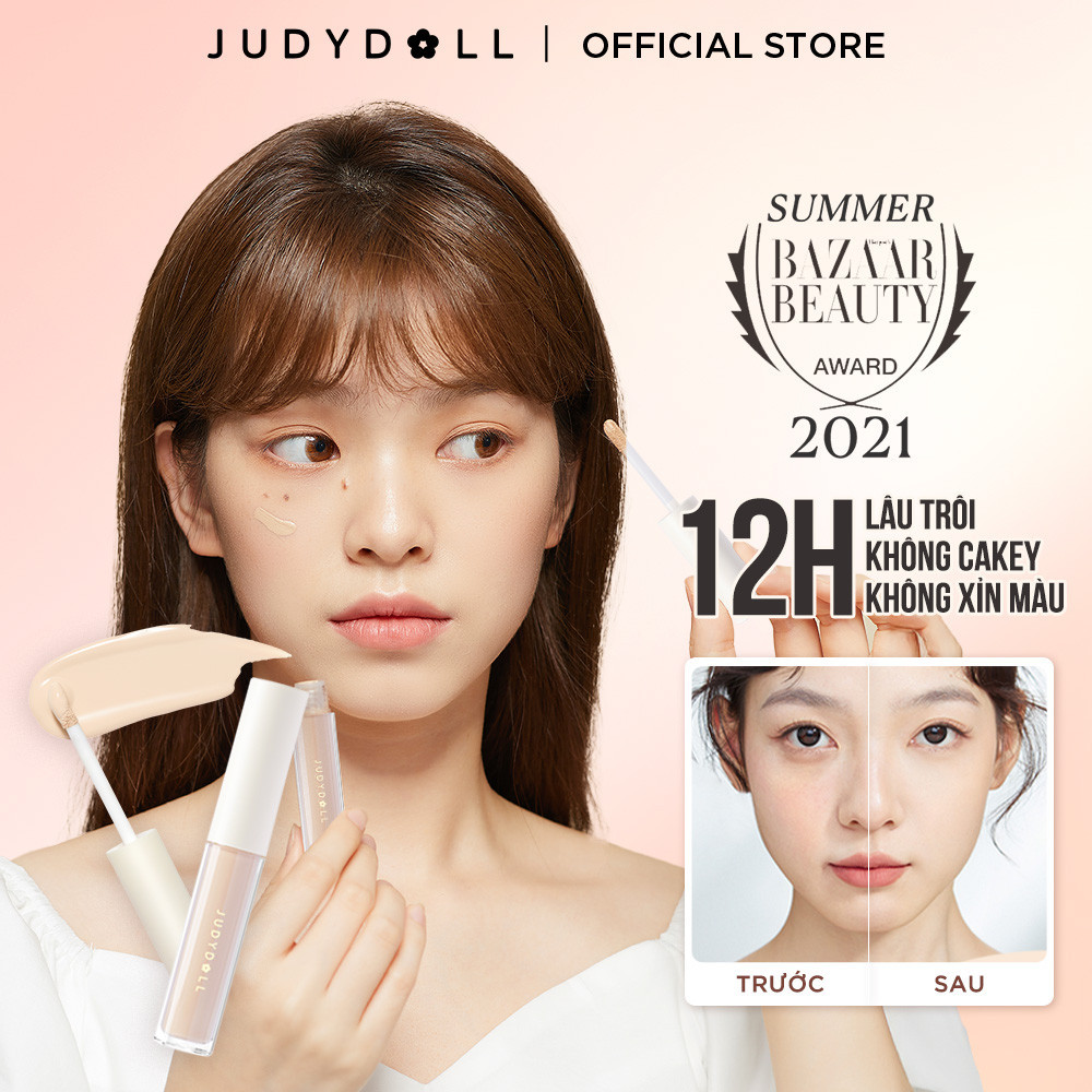 Ảnh Kem Che Khuyết Điểm JUDYDOLL 3.2g Che Phủ Siêu Nhẹ Triệt Sắc Giúp Hiệu Chỉnh Màu Da Kiềm Dầu Lâu Trôi Chống Thấm Nước Suốt 24h 1