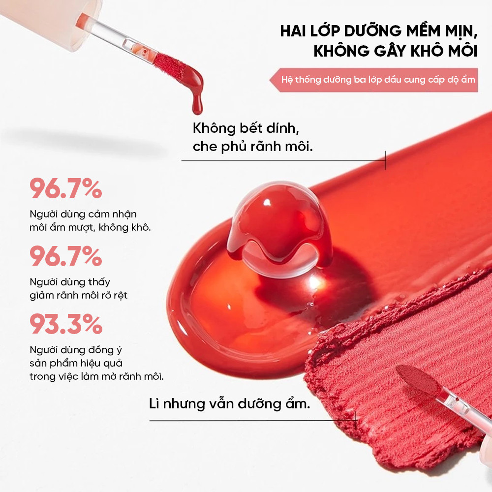 Ảnh Son Bóng Mờ JUDYDOLL Che Phủ Rãnh Môi Không Lem Dưỡng Ẩm Lâu Trôi Màu Sắc Tự Nhiên Dễ Sử Dụng 3