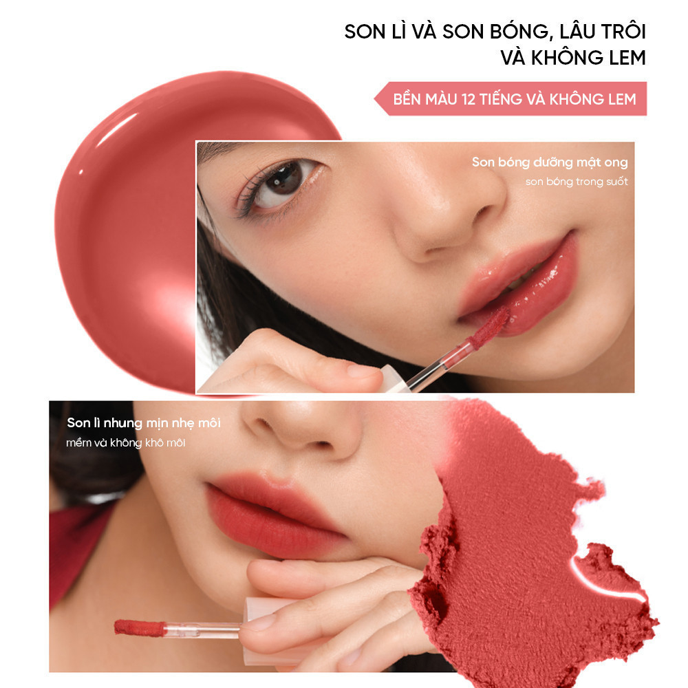 Ảnh Son Bóng Mờ JUDYDOLL Che Phủ Rãnh Môi Không Lem Dưỡng Ẩm Lâu Trôi Màu Sắc Tự Nhiên Dễ Sử Dụng 4