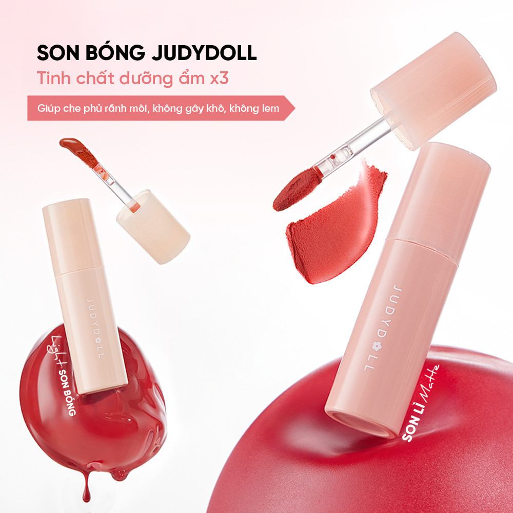 Ảnh Son Bóng Mờ JUDYDOLL Che Phủ Rãnh Môi Không Lem Dưỡng Ẩm Lâu Trôi Màu Sắc Tự Nhiên Dễ Sử Dụng 2