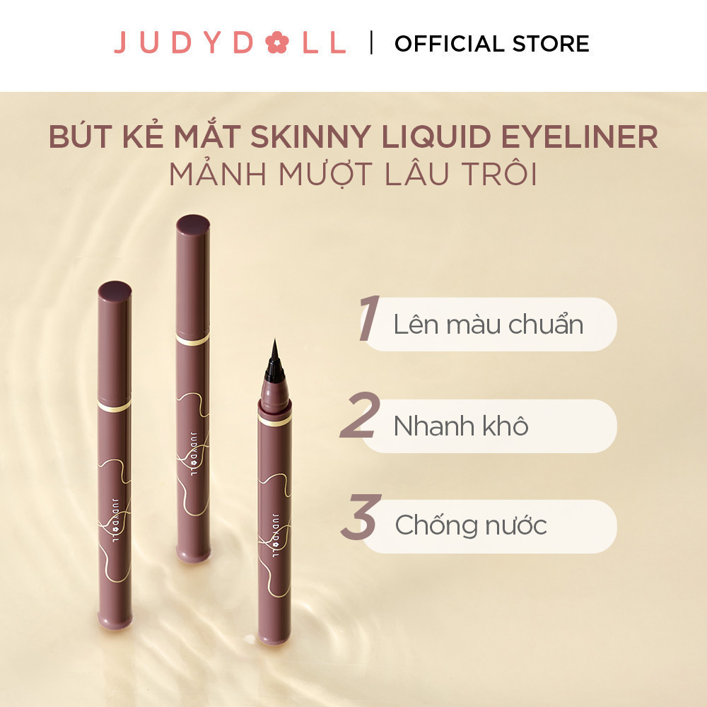 Ảnh Bút Kẻ Mắt JUDYDOLL 0.5ml Kẻ Mắt Nước Dạng Lỏng Siêu Mảnh Sắc Nét Chống Thấm Nước Suốt 24h Cho Người Mới Tập Trang Điểm & Makeup Chuyên Nghiệp 4