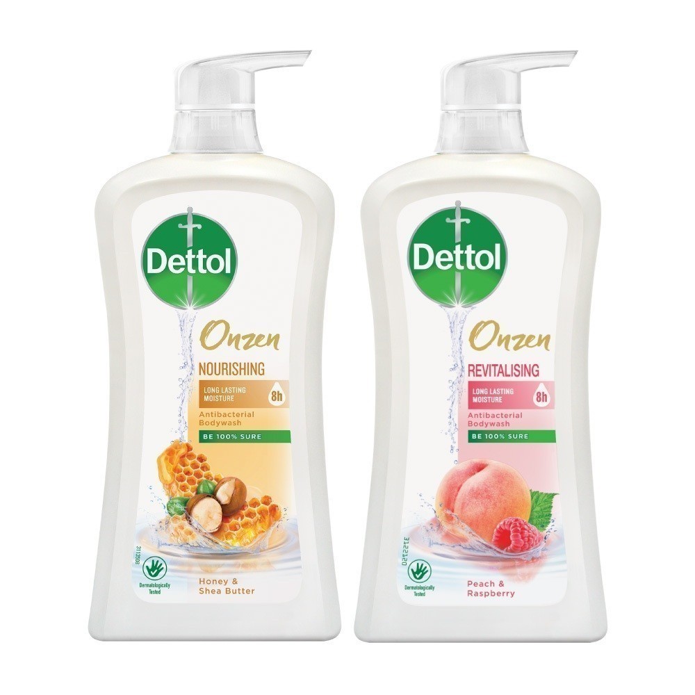 Ảnh Combo 2 Chai Sũa Tắm Dettol Onzen Mật Ong Kháng Khuẩn Dưỡng Thể và Dưỡng Da Đào & Phúc Bồn Tử (950G/Chai) 2