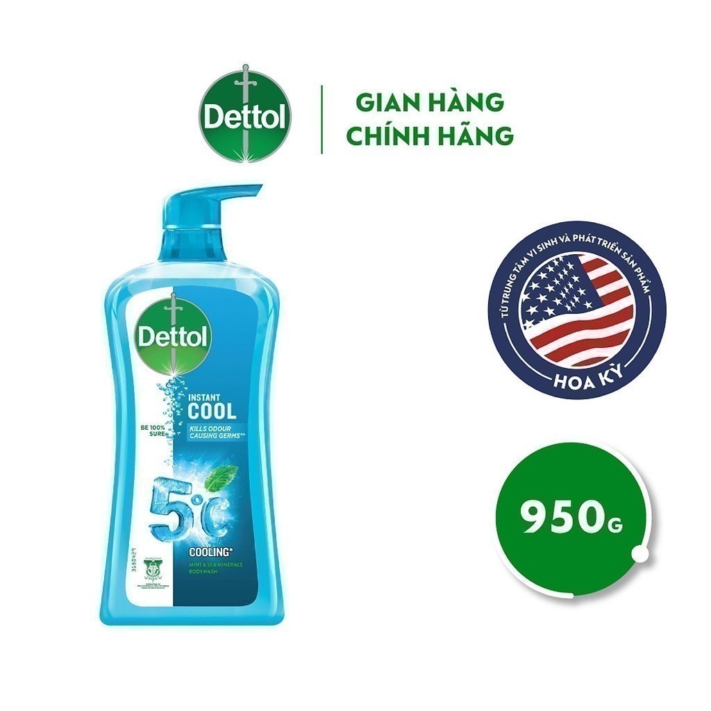 Ảnh Sữa tắm Dettol Cool kháng khuẩn, mát lạnh tức thì - chai 950g 2