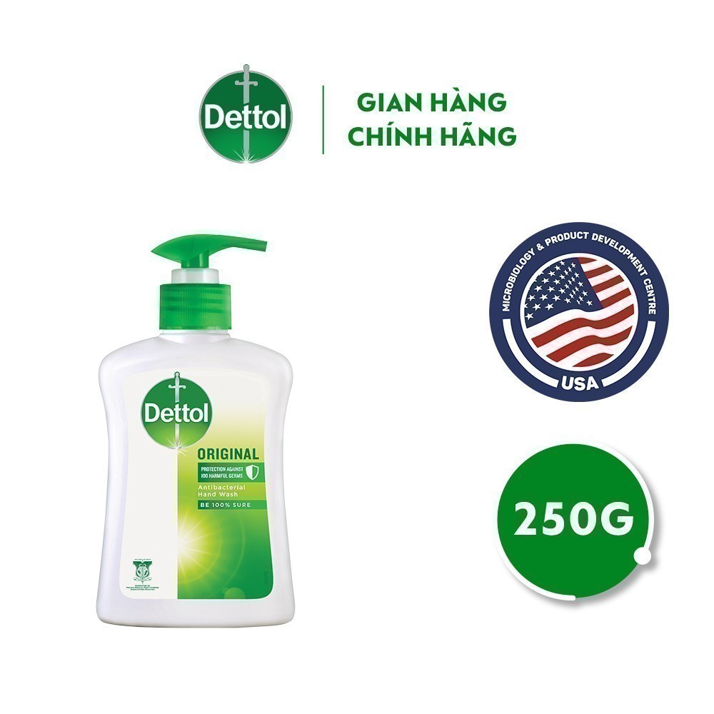 Ảnh Nước rửa tay Dettol kháng khuẩn hương tinh dầu thông - Chai 250g 2