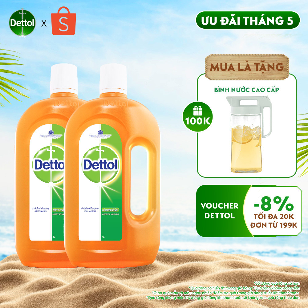 Ảnh Combo 02 chai dung dịch diệt khuẩn khử mùi đa năng Dettol, 1L/chai 1