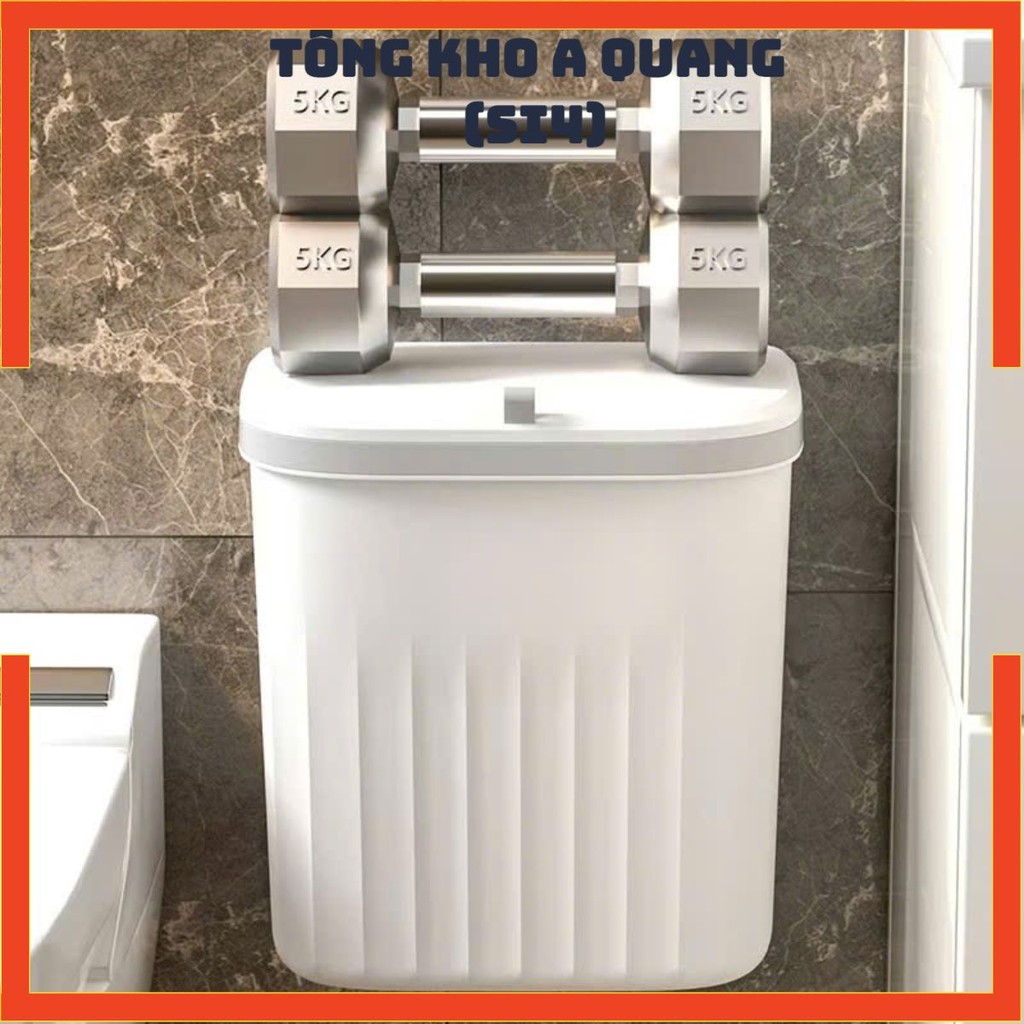 Thùng Đựng Rác Dán Tường Nắp Lật,Thùng Rác Treo Tường Nhà Vệ Sinh Có Nắp - THÙNG RÁC TREO 12L CLEAN DESIGN HIỆN ĐẠI