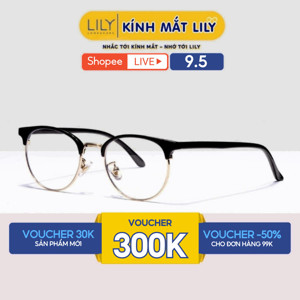 Đánh Giá Gọng Kính Nam Nữ Lilyeyewear 622314 Mắt Tròn Kim Loại - Chỉ 164K