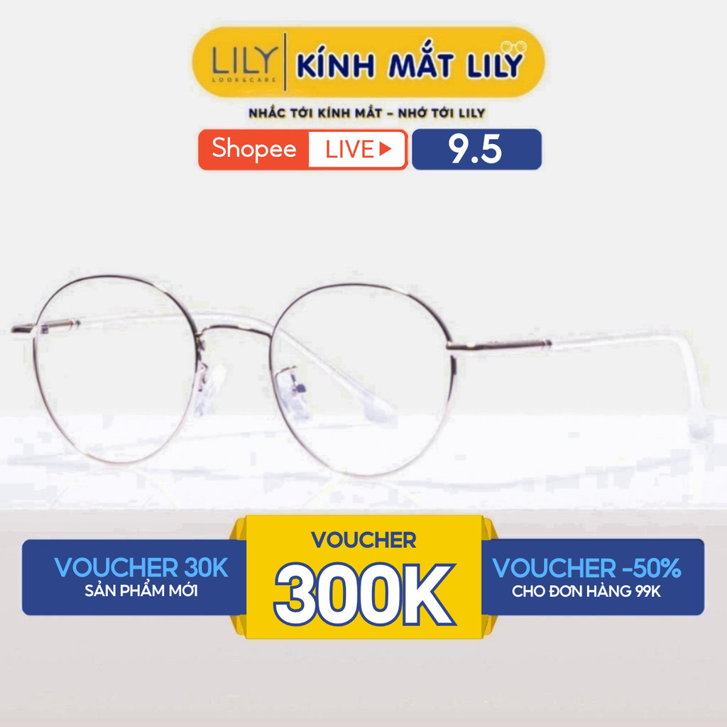Ảnh Gọng kính kim loại tròn nam nữ LILYEYEWEAR phù hợp mặt nhỏ càng kính nhẹ nhàng màu sắc thời trang 2912320 1