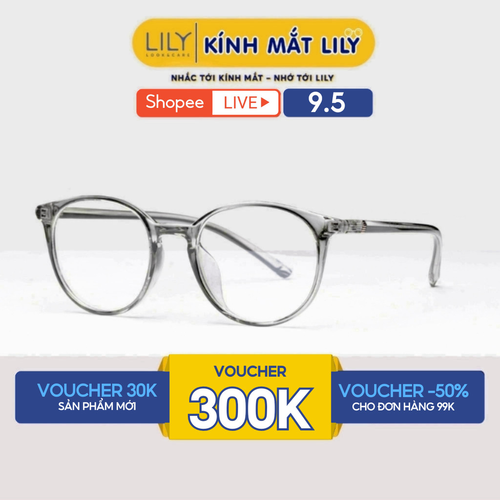 Ảnh Gọng kính tròn chất liệu nhựa dẻo phụ kiện thời trang nữ Lilyeyewear 22303 nhiều màu 1