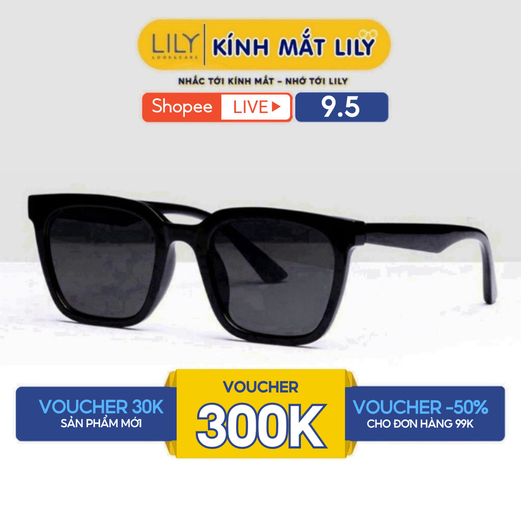 Ảnh Kính mát nam nữ LILYEYEWEAR mắt vuông chống UV400 nhựa cao cấp thời trang BST Hè Ma23ty 1