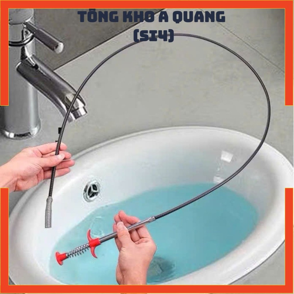 Dây thông cống lò xo đa năng tiện lợi - Cây lấy rác cống dễ dàng - Dụng cụ thông bồn cầu có dây kẹp rác