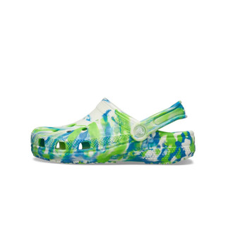 Giày Clog Trẻ Em Crocs Toddler Classic Glow Marbled - Prep Blue - 210720-4TL