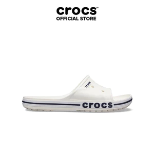 Dép Quai Ngang Unisex Crocs Bayaband - White/Navy - 205392-126